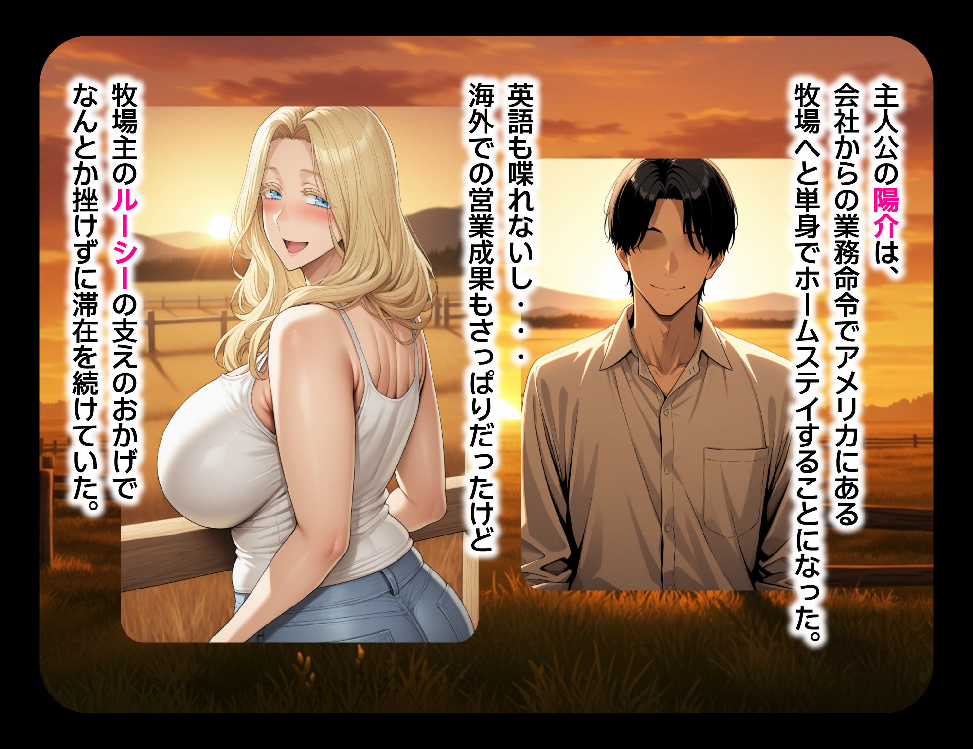 ホームステイ先の爆乳ブロンド美女に雌牛コスで誘惑されてイチャラブ種付け生活2 サンプル