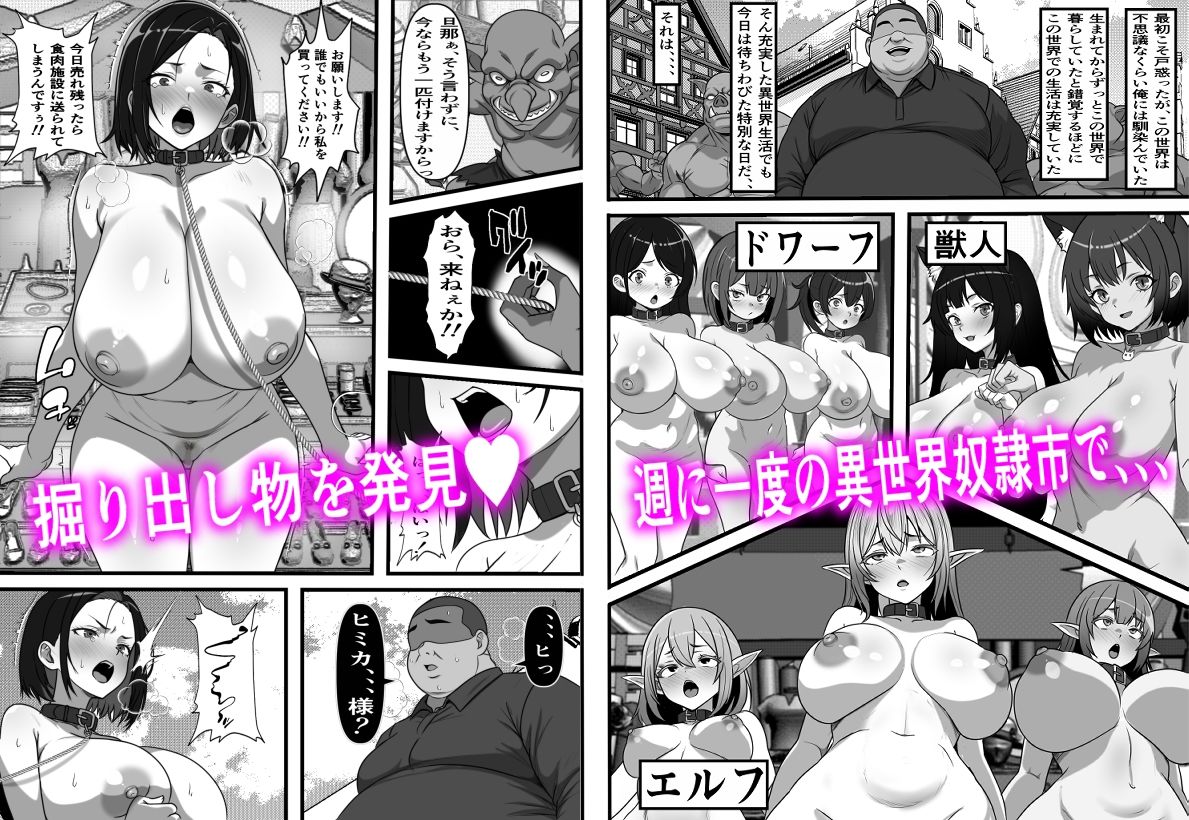 底辺男子の俺がオークの支配する異世界に転生したらクラスメイト♀達がコキ捨てオナホとして売られていたのだが サンプル