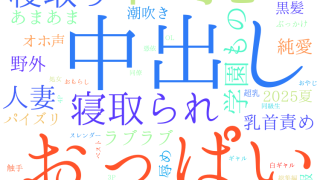 2025年7月30日　配信開始日作品のタグワードクラウド[FANZA]