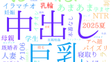 2025年8月5日　配信開始日作品のタグワードクラウド[FANZA]