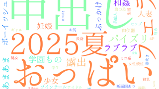 2025年8月25日　配信開始日作品のタグワードクラウド[FANZA]