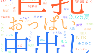 2025年8月29日　配信開始日作品のタグワードクラウド[FANZA]