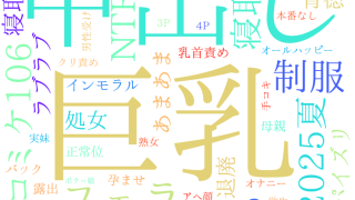 2025年8月31日　配信開始日作品のタグワードクラウド[FANZA]