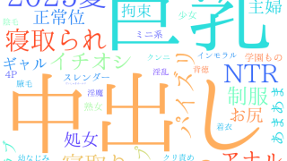 2025年9月5日　配信開始日作品のタグワードクラウド[FANZA]