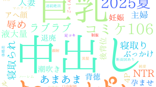 2025年9月6日　配信開始日作品のタグワードクラウド[FANZA]