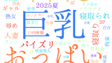 2025年9月25日　配信開始日作品のタグワードクラウド[FANZA]