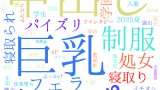 2025年10月4日　配信開始日作品のタグワードクラウド[FANZA]