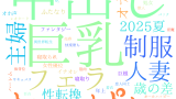 2025年10月12日　配信開始日作品のタグワードクラウド[FANZA]