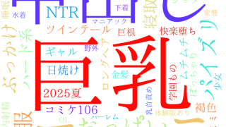 2025年10月13日　配信開始日作品のタグワードクラウド[FANZA]
