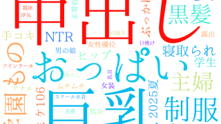 2025年10月19日　配信開始日作品のタグワードクラウド[FANZA]