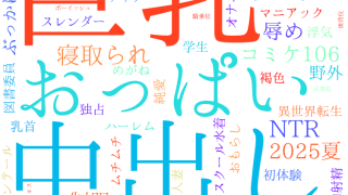 2025年10月20日　配信開始日作品のタグワードクラウド[FANZA]