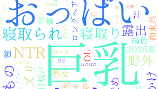 2025年10月26日　配信開始日作品のタグワードクラウド[FANZA]